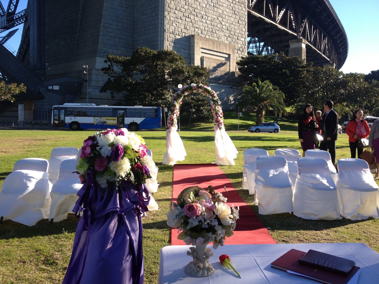 Wedding at the harbour side