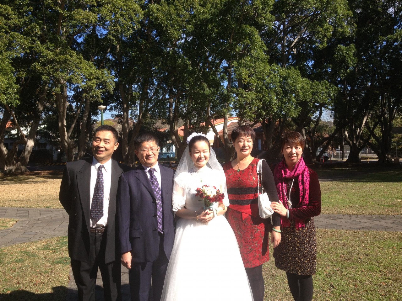 Wedding at a local park