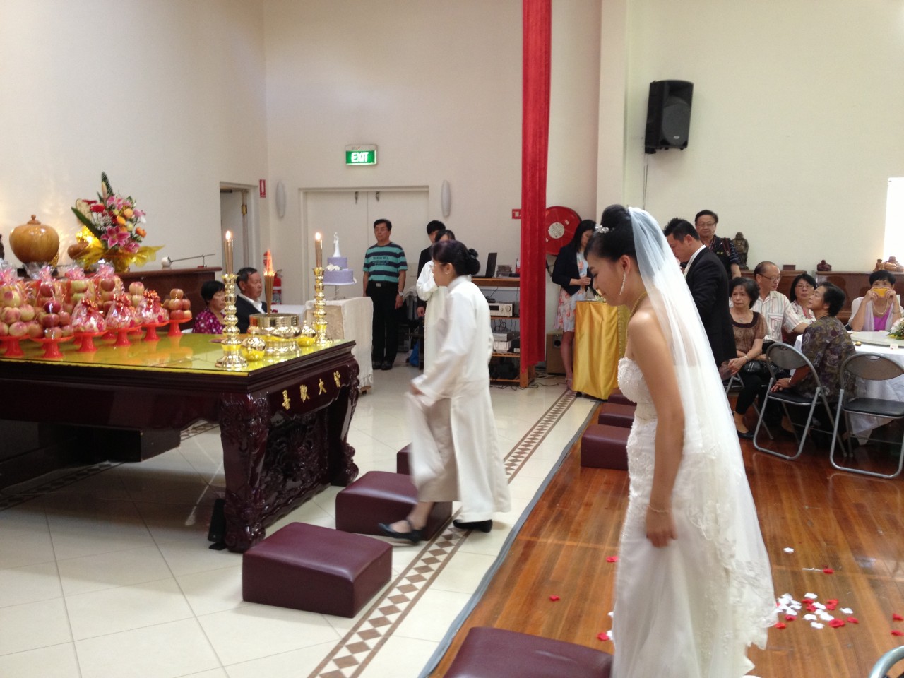 Wedding in a temple